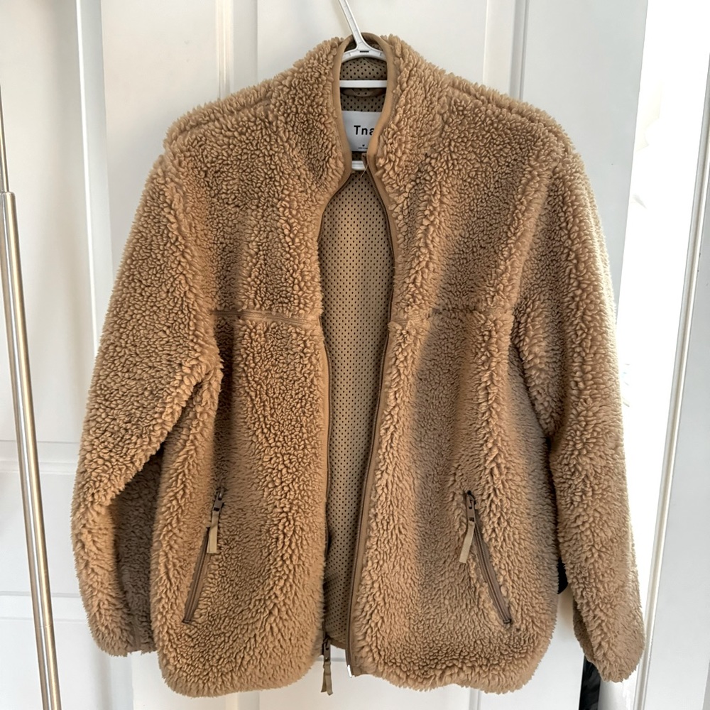 ARITZIA | Tna Sherpa Fleece Hooded Jacket Tan